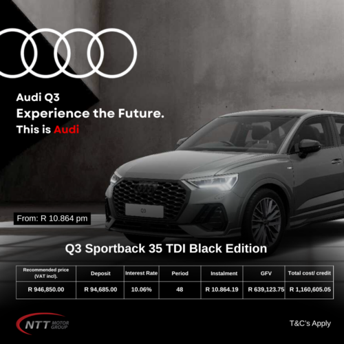 Q3 Sportback 35 TDI Black Edition image from Audi Centre Paarl